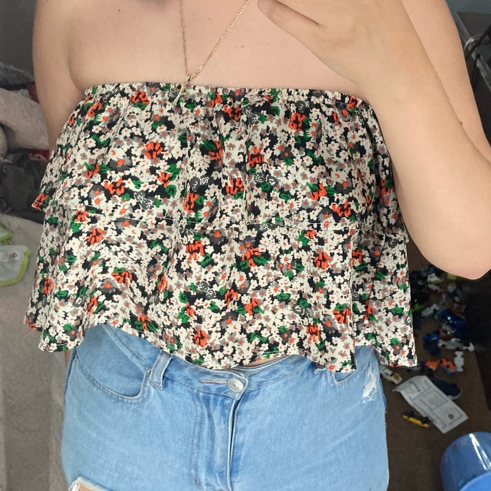 Floral tube top
